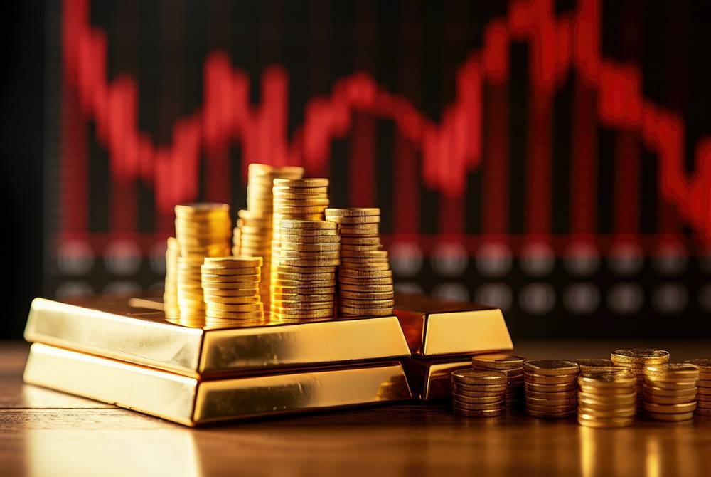 Kontrak niaga hadapan emas di Bursa Malaysia Derivatives dijangka diniagakan tinggi minggu depan. - Foto hiasan