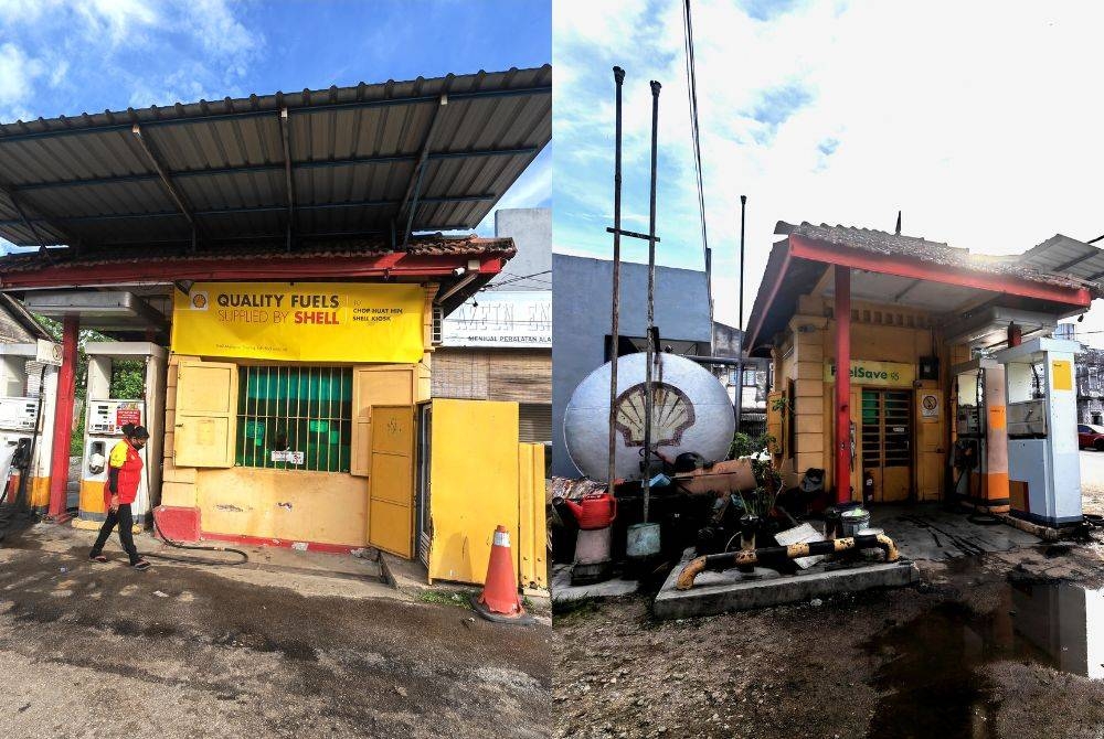 Bangunan stesen minyak di Jalan Besar Pekan Johol ini masih menggunakan struktur sedia ada