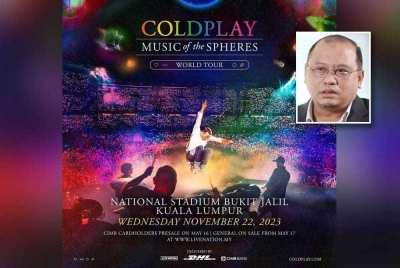 Kehadiran kumpulan Coldplay wajar dibimbangi berikutan sokongan kumpulan rock itu kepada golongan LGBT. Gambar kecil: Ahmad Amzad