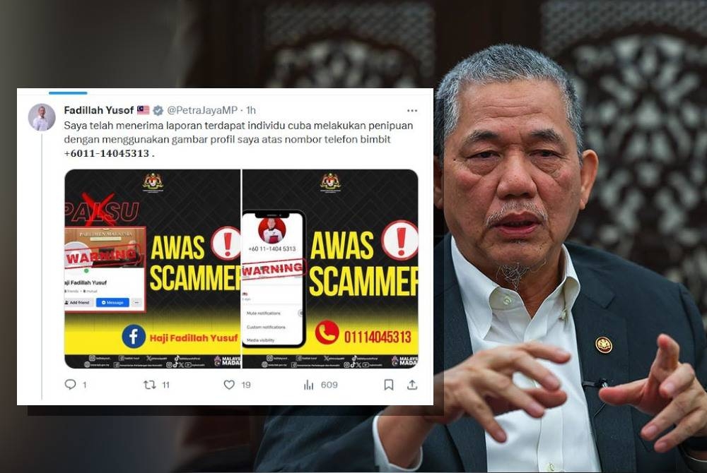 Tangkap layar hantaran di media sosial X Fadillah pada Isnin