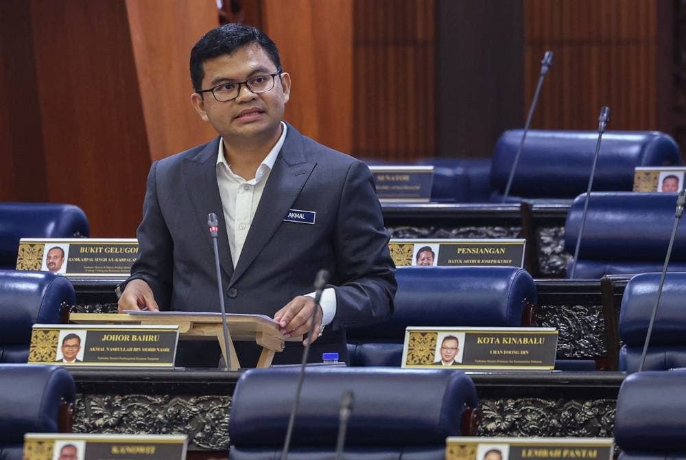 Akmal Nasrullah ketika sesi penggulungan Kementerian sempena Sidang Dewan Rakyat di Parlimen hari ini. - Foto Bernama