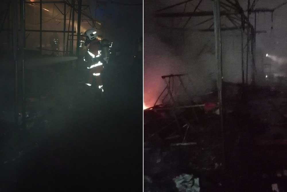 Kebakaran dipercayai melibatkan puluhan unit kedai di Uptown Kota Damansara dekat sini pada Isnin.