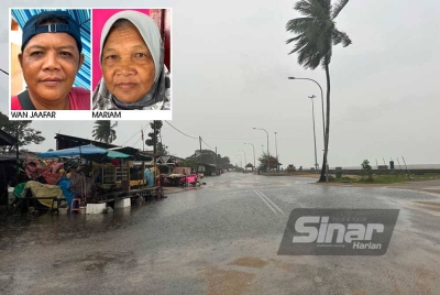 Keadaan angin yang bertiup di Pantai Cahaya Bulan.
