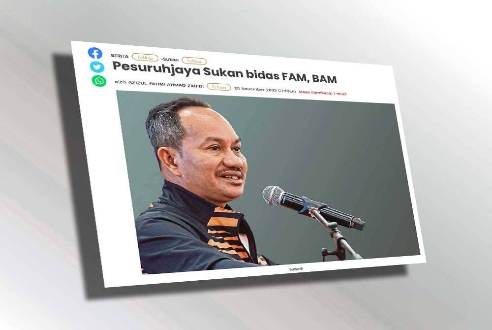 Laporan Sukan Sinar sebelum ini.