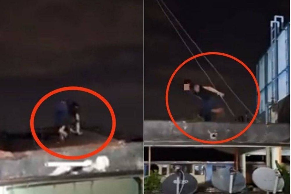 Tindakan suspek memanjat bumbung kediaman flat di Seksyen 20, Shah Alam untuk meloloskan diri gagal selepas diberkas polis pada November lalu.