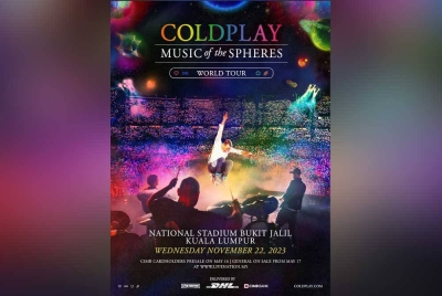 Coldplay dijangka mengadakan konsert di Stadium Nasional, Bukit Jalil, Kuala Lumpur, esok.
