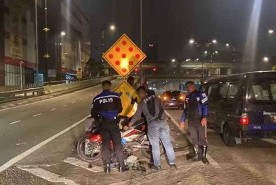 Lokasi kemalangan berkenaan. - Foto Polis JBS