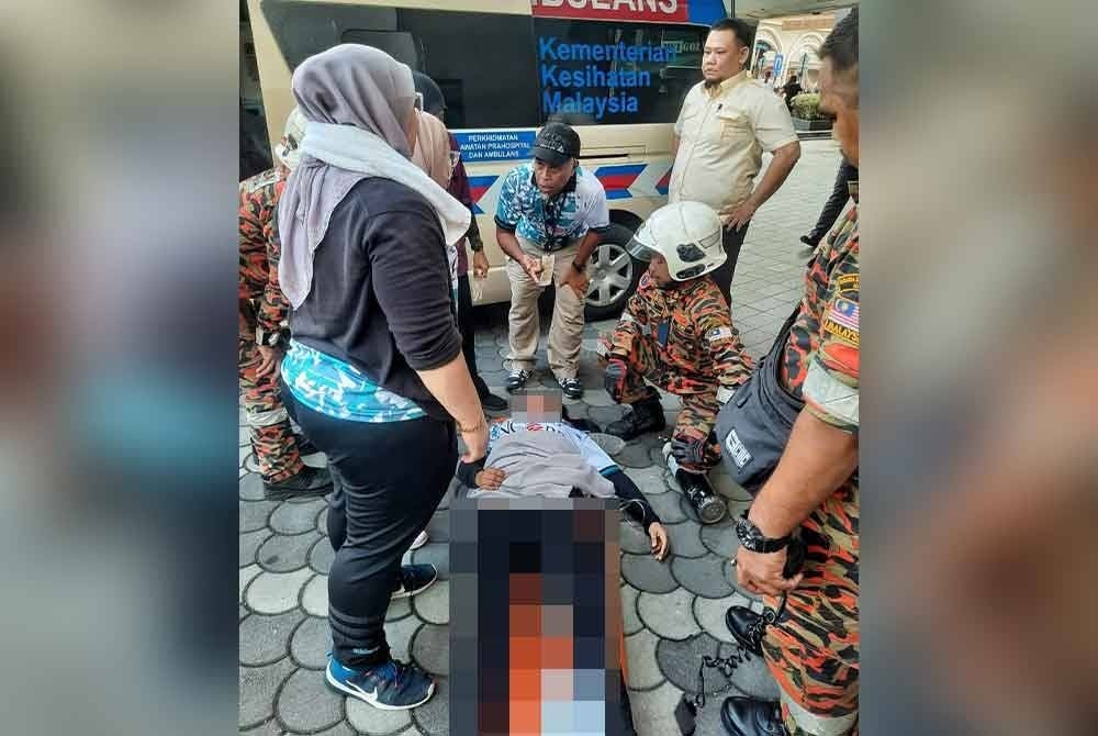 Mangsa yang mengalami sesak nafas dihantar ke Hospital Melaka.