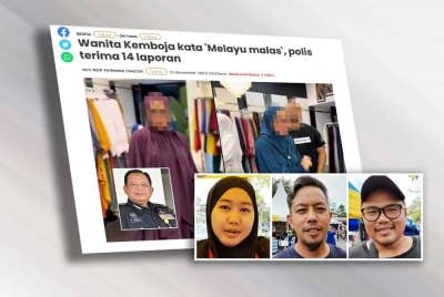 Laporan Sinar Harian. Gambar kecil dari kiri: Maslina, Muhammad Gadafi, dan Mohd Hasrul