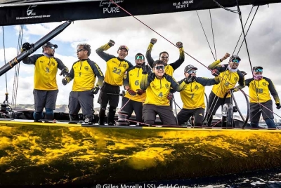 The Monsoon meraikan kejayaan mara ke suku akhir. - Foto SSL Team Malaysia