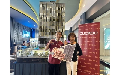 Durian runtuh dapat kondo! Leong Sit Lan tidak pernah mimpi akan dapat kondo daripada Peraduan ‘Beli CUCKOO Menang Kondo’ dengan pembelian penapis air sahaja.