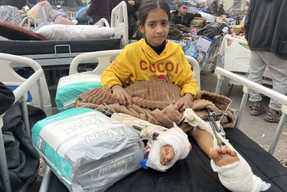 Kanak-kanak yang menjadi mangsa kezaliman rejim Zionis.