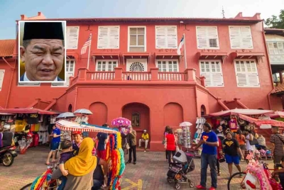 Kerajaan Melaka yakin sebanyak 15 hingga 18 juta pelancong domestik dan antarabangsa akan berkunjung ke Melaka tahun depan bersempena dengan TMM2024. - Gambar hiasan 123RF. Gambar Kecil: Abdul Razak