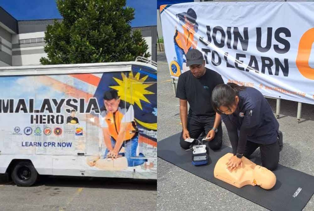 Trak CPR akan memberi pendedahan menerusi demonstrasi CPR dan cara penggunaan AED kepada orang ramai.