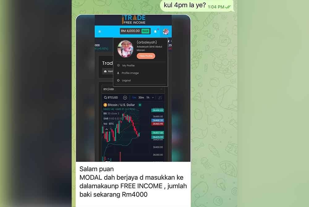 Antara perbualan yang dikongsikan Abby menerusi Instagramnya.