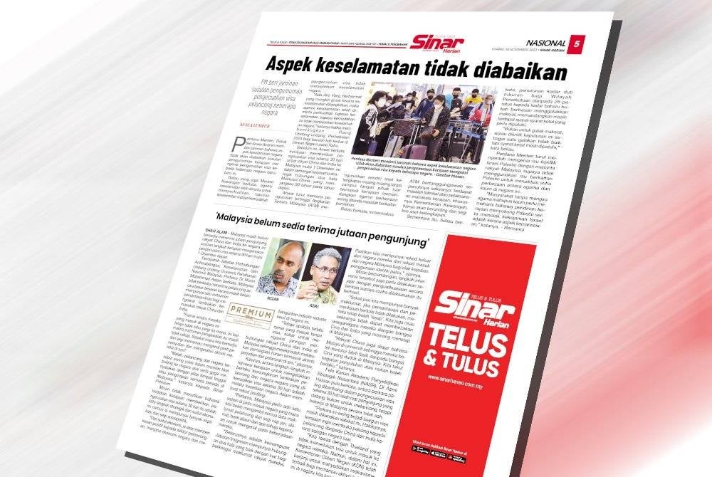 Laporan Sinar Harian pada Khamis.