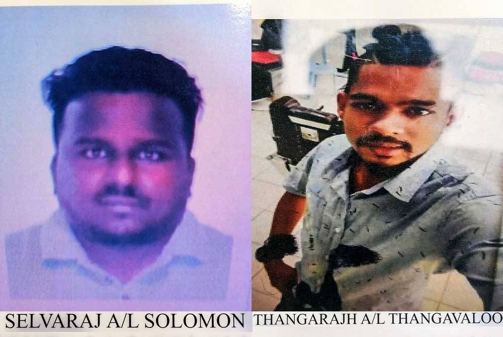 Kastam sedang mengesan suspek utama kes pengedaran dadah, S Selvaraj dan T Thangarajh. 