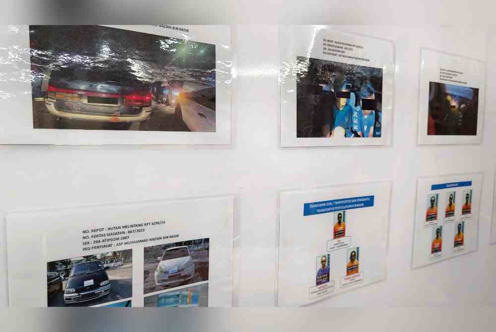 Polis menahan 10 PATI yang diseludup masuk menerusi perairan Sungai Tiang sebelum dibawa menaiki MPV ke destinasi yang tidak diketahui.