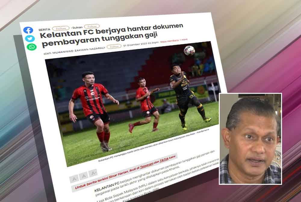 Laporan Sukan Sinar pada Sabtu. Gambar kecil: Richard