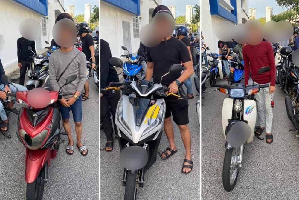 Antara penunggang motosikal yang dikenakan tindakan dalam Ops Bersepadu: Samseng Jalanan Digempur pada Sabtu.