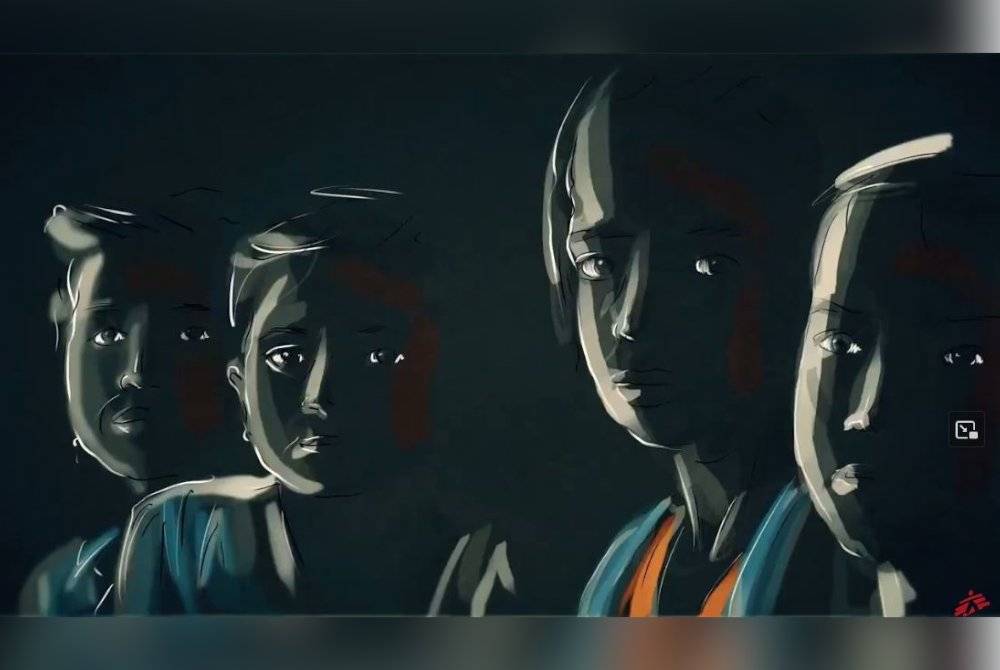 Antara sedutan daripada filem animasi pendek 'Lost at sea'.