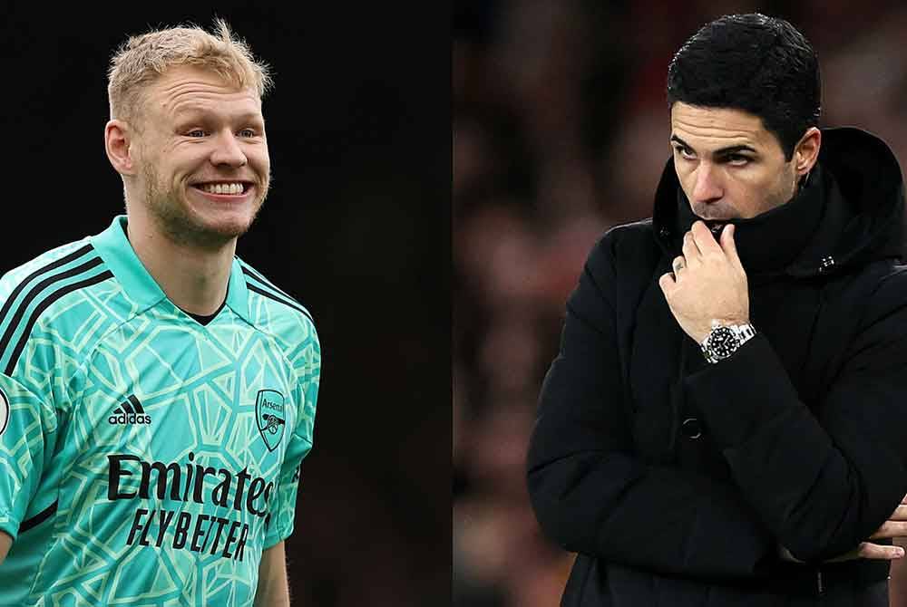 Arteta (kanan) berharap Ramsdale kekal bersama Arsenal. - Foto: Agensi