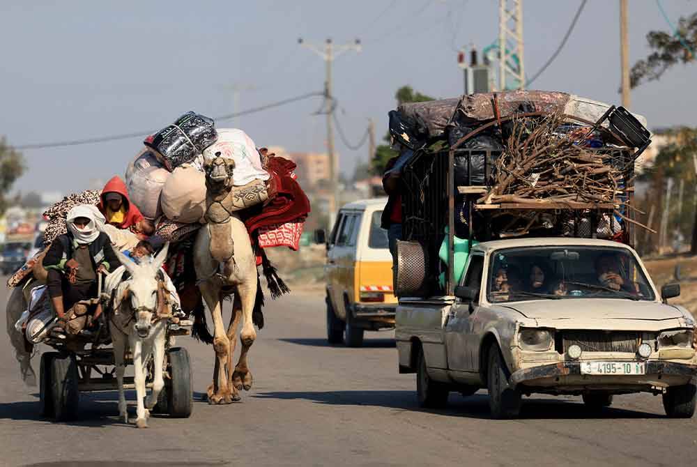 Penduduk Palestin berpindah dari Khan Yunis ke Rafah mengikut peta 'zon selamat' dikeluarkan IDF.