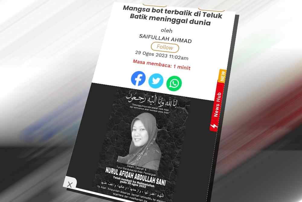 Laporan Sinar Harian sebelum ini.