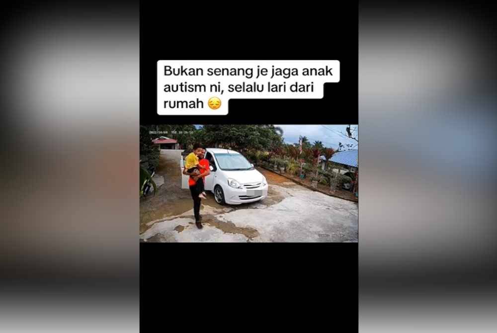 Rakaman CCTV menunjukkan jiran menghantar Rayyan ke rumah.