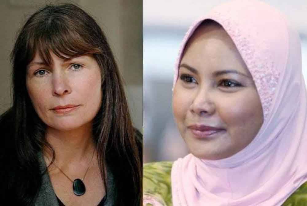 Clare Rewcastle Brown (kiri) dan Sultanah Nur Zahirah (kanan)