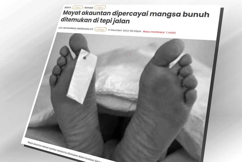 Laporan Sinar Harian pada Isnin.