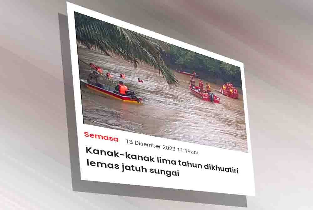 Kes kehilangan mangsa dilaporkan Sinar Harian pada pagi Rabu.