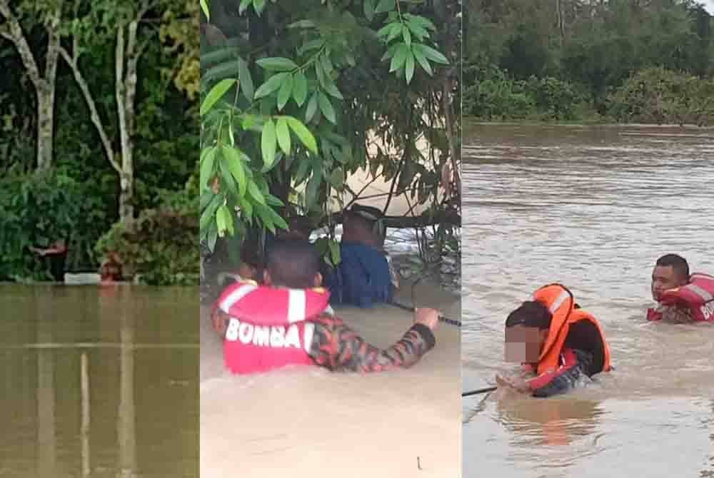 Dalam kejadian sekitar jam 4.18 petang itu kesemua mangsa yang berusia 16 tahun dikatakan sedang menahan pukat di kawasan terbabit. Empat remaja berkenaan tersangkut pada satu batang pokok yang sama dalam jarak 150 meter. Anggota bomba menggunakan teknik 'river crossing' menggunakan tali untuk menyelamatkan mereka.