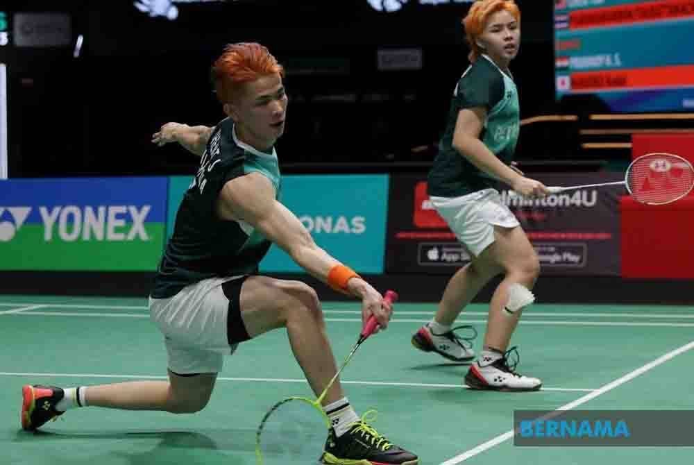 Tang Jie (kiri) dan Ee Wei tampil buat kali pertama di pentas Jelajah Dunia Akhir BWF.