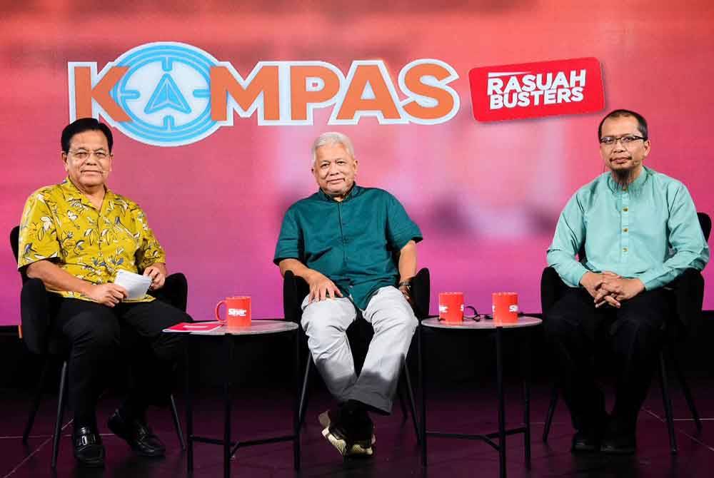 Kompas Edisi Khas, topik “SUDAH-SUDAHLAH RASUAH!”, dari kiri Johan Jaafar, Hussamuddin dan Fazrul Ismail yang berlangsung di Studio Sinar Harian, Seksyen 15, Shah Alam. - FOTO: SINAR HARIAN / MOHD RAFIQ REDZUAN HAMZAH