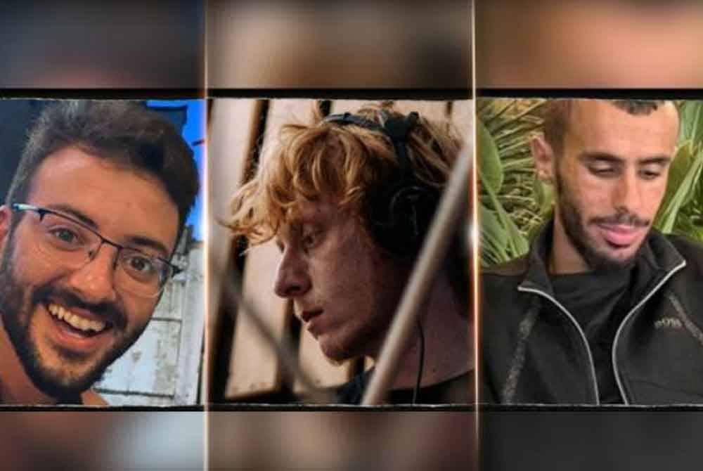 Tentera Pertahanan Israel (IDF) menamakan mereka sebagai Yotam Haim, Samer Talalka dan Alon Shamriz. - Foto REUTERS