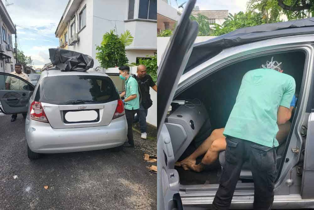 Anggota polis menjalankan pemeriksaan di lokasi mayat seorang wanita yang dipercayai maut ditikam pada Isnin.