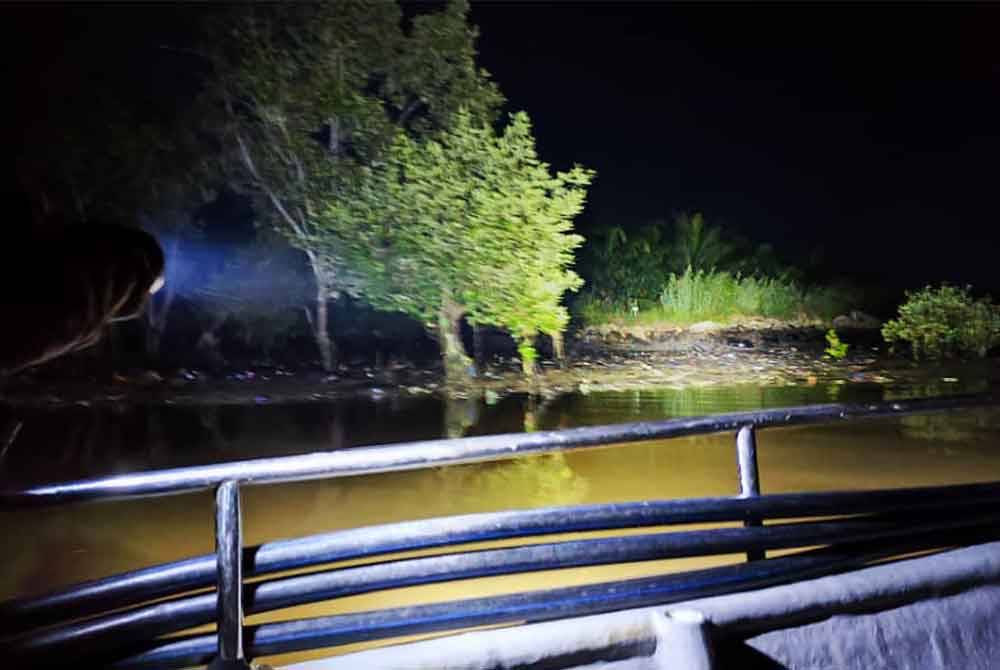 Lokasi buaya dikesan di sungai di Tawau.
