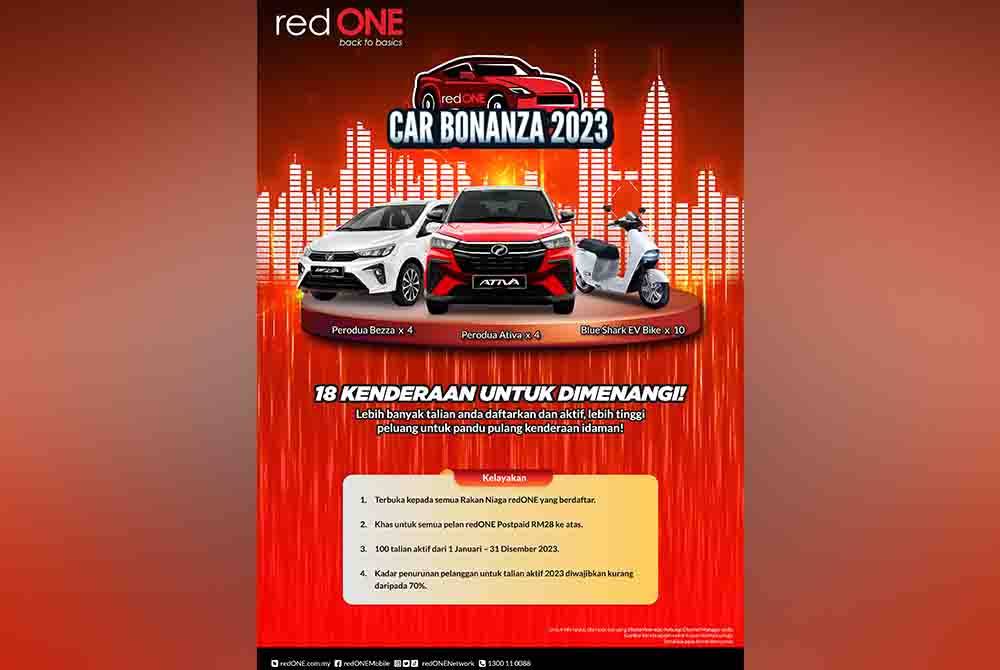 Car Bonanza menyediakan ganjaran bernilai RM1 juta kepada rakan niaga reONE yang mencatatkan jualan tertinggi sepanjang tahun 2023.