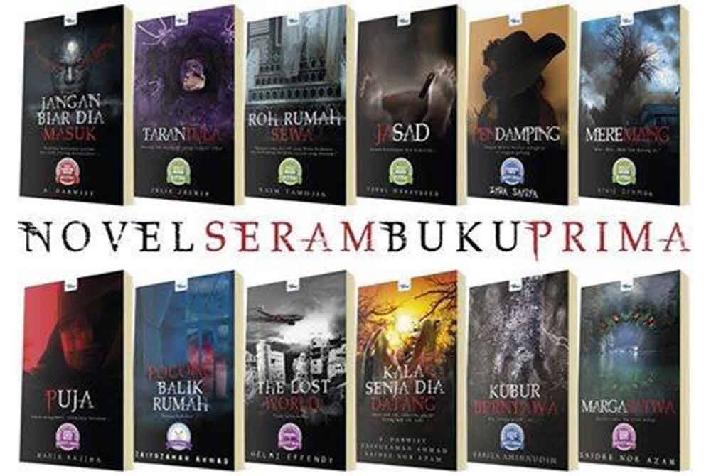 Antara koleksi seram terbitan Buka Prima. Gambar kecil: Azzah - Foto Facebook Buku Prima