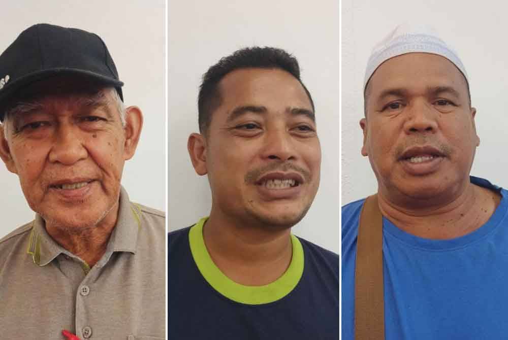 Dari kiri: Ibrahim Shah, Mohd Syukri dan Samsudin.