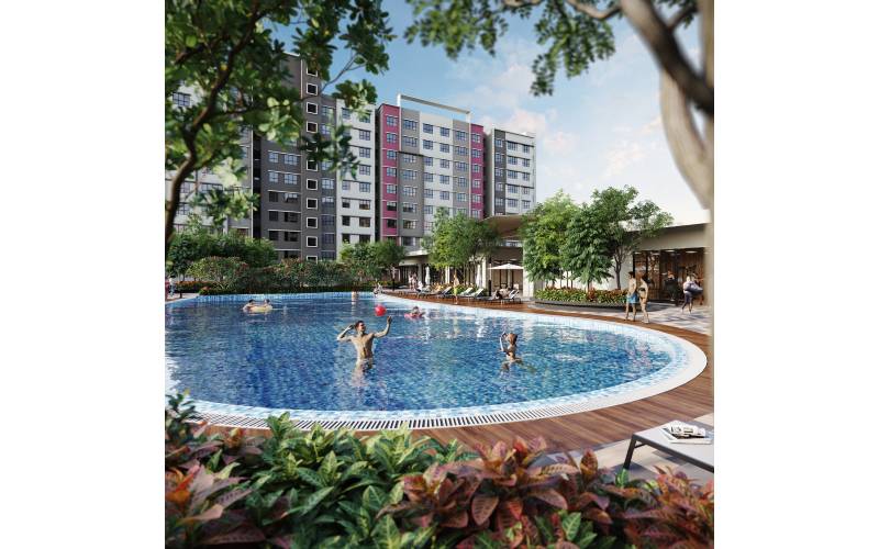 Kemudahan kolam renang, gimnasium, taman permainan kanak-kanak dan pelbagai fasiliti turut disediakan untuk dinikmati seisi keluarga.