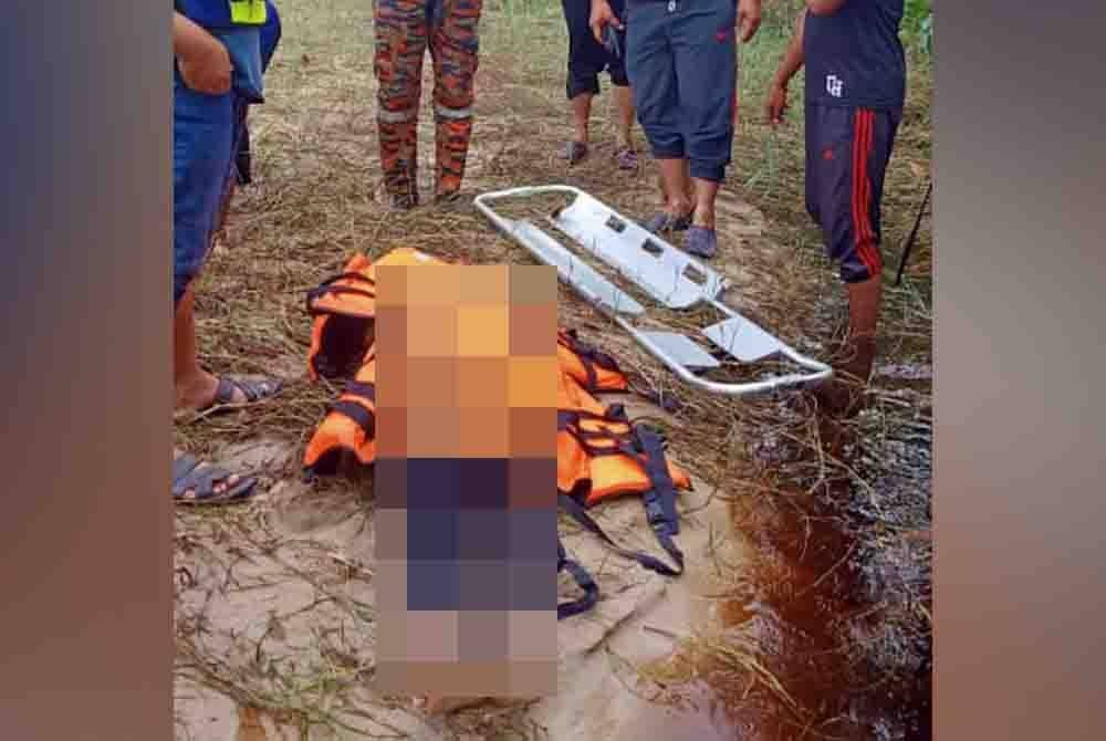 Seorang remaja lelaki ditemukan lemas di sungai berdekatan Awang Beach Resort pada petang Jumaat. Foto BBP Dungun