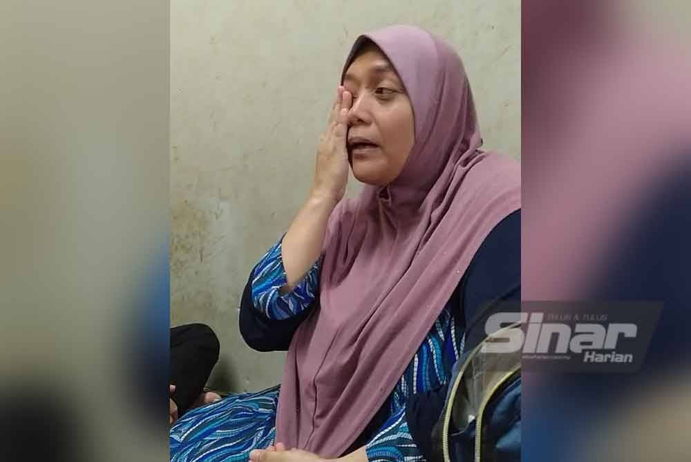 Nursyakinah tidak dapat menahan sebak ketika menceritakan peribadi Allahyarham ketika ditemui di rumahnya di Rumah Pangsa Taman Tambun Baharu pada Sabtu.