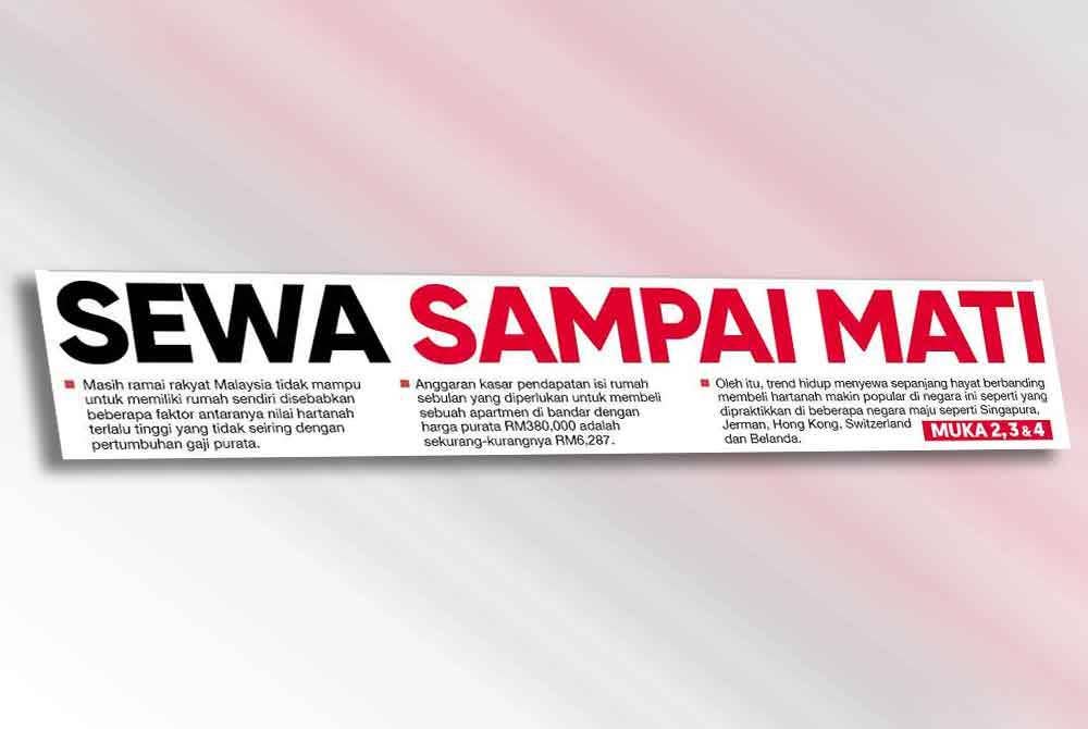 Laporan muka depan Sinar Harian pada Sabtu.