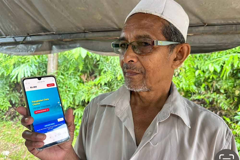 Ismail melihat laman sesawang PADU yang baru pertama kali dibukanya.