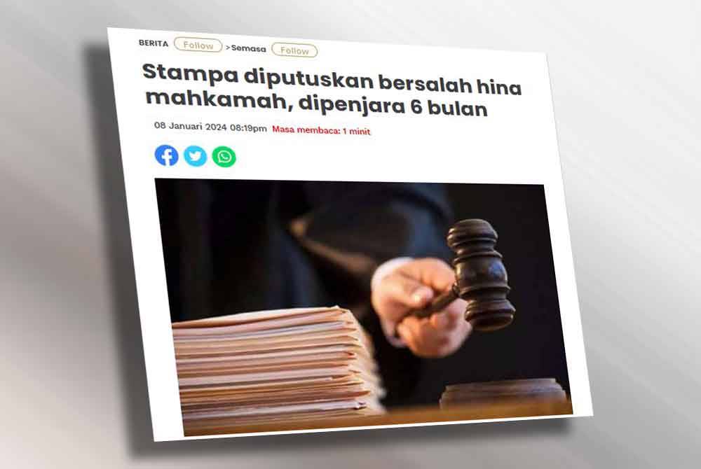 Laporan Sinar Harian pada Isnin.