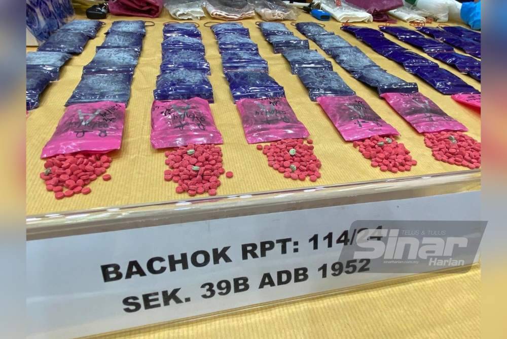 Polis Kelantan turut merampas dadah berjumlah RM262,891.54.