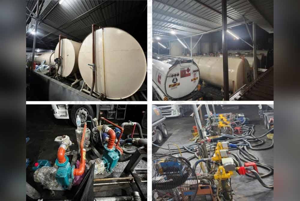 Polis telah merampas 1,022,860 liter minyak diesel subsidi, 18 lori tangki, 16 tangki sid mengandungi minyak diesel, 14 pam minyak dan dua buku stok keluar masuk.