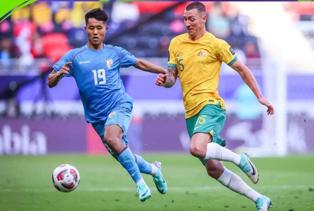 Antara aksi menarik perlawanan Australia menentang India. Foto: APC Cup